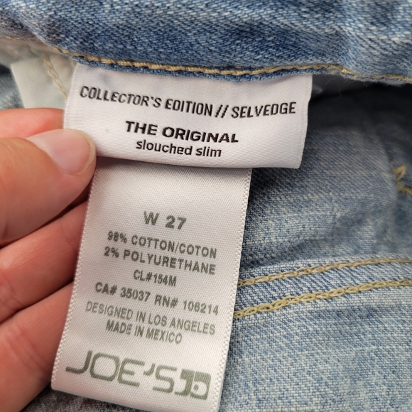 Joe's collectors edition selvedge slouch slim jeans 27 - Picture 7 of 8